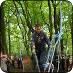 Bear Grylls on Bridge built by the Unit 